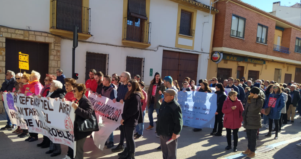 manifestación hospital Villarrobledo